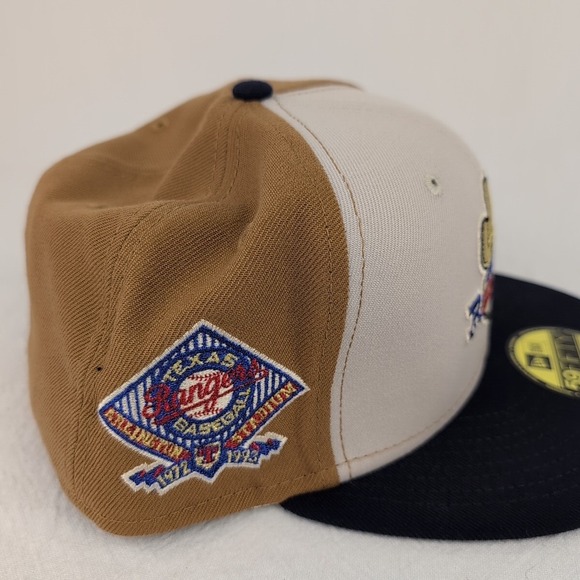 NEW ERA 5950 59FIFTY FITTED HAT TEXAS RANGERS 7-1/2 SIDE PATCH CAP - Picture 2 of 5